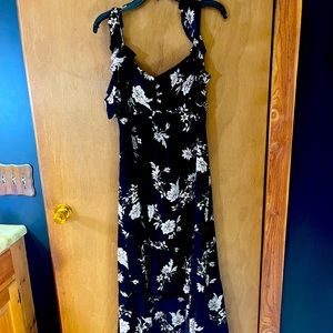 Cece ruffle shoulder floral high-low maxi dress MEDIUM